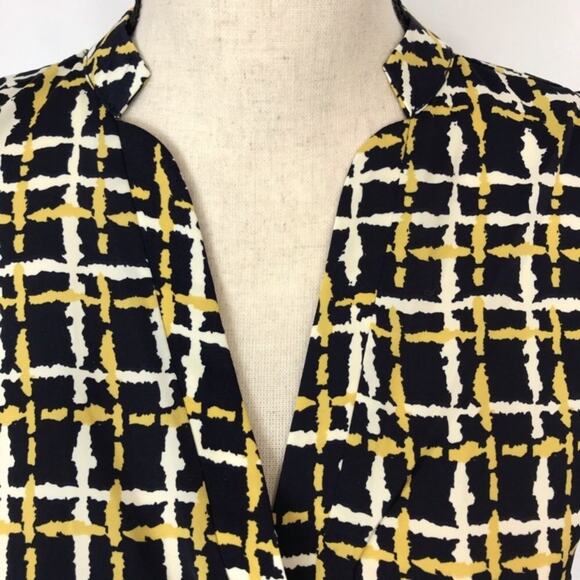 Tea n Rose Sleeveless Blouse Multicolor Checkered V-Neck Pocket Women's Size Med - Picture 8 of 8